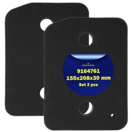 2 Pieces Sponge Filter for Tumble Dryer 208 x 155 x 30 mm with the Original Code 9164761 for Miele - Warranty 10 Years - MONTERAL