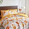 Yellow Floral Comforter Sheet Set Bed in a Bag 6