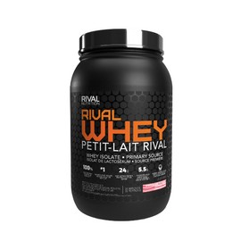 SNS Rivalus Rivalwhey – Strawberry Crème 2lb - 100% Whey Protein, Whey Protein Isolate Primary Source, Clean Nutritional Profile, BCAAs, No Banned Substances