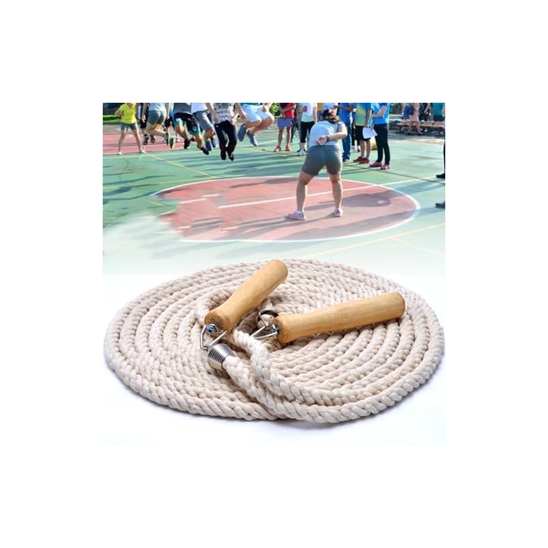 VGEBY Cuerda para Saltar de Algodón Individual, Blanca para Practicar,