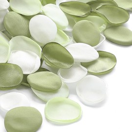 Floroom 300pcs Rose Petals Sage Green Elf Green Faux Silk Flower Petals for Wedding Flower Girl Basket Aisle Scatter Dinner Table Centerpieces Party Confetti Bridal Shower Romantic Night Decoration