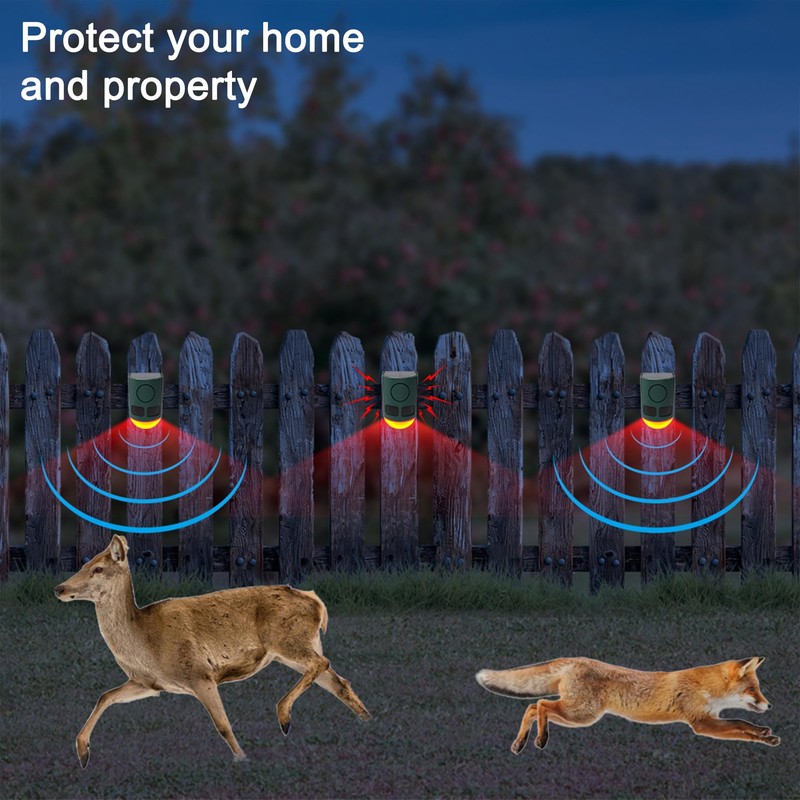 QXMH Solar Outdoor Motion Sensor Alarm-112db Motion Detector Alarm Light,Alarm