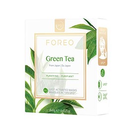 FOREO FOREO Green Tea UFO Activated Facial Mask for Blemish-Prone Oily Skin, 6 pack, Purifying, Antioxidant, Moisturizing, Green Tea & Ulmus Extract, Cruelty-Free, Clean Formula, Compatible with UFO 2 & UFO