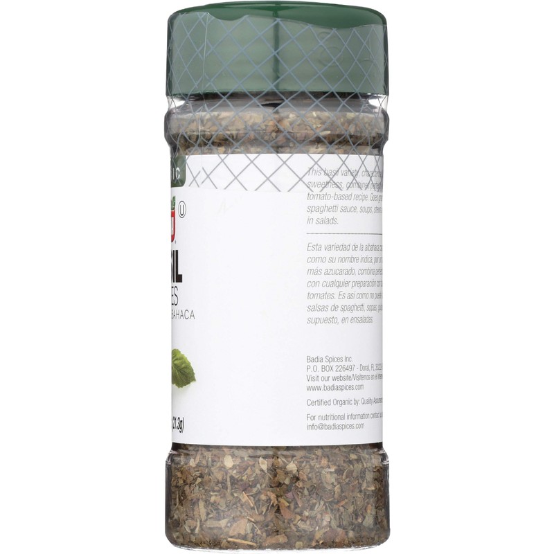 BADIA SPICES Organic Basil Leaves, 0.8 OZ
