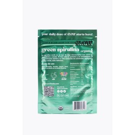 Green Spirulina Orgánica 100 g en Polvo GLOW Superfoods