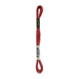 Anchor 4180000-00318 Stickgarne, 65% Viskose, 35% MetallisedPolyester, rot, 8m, 4 Gramm