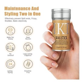 Wax Stick Hair Wax Stick, Slick Stick for Hair Non-greasy Styling Hair Pomade Stick, Stron