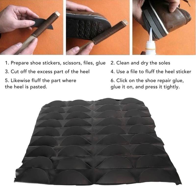 36Pcs Sole Repair Pad Rubber Anti Wear Skid Resistance Easy