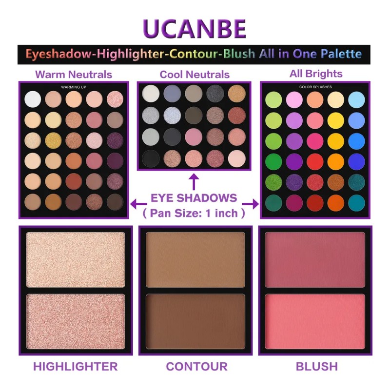 Kit De Maquillaje Profesional Paleta De Maquillaje+cepillos Desnudo