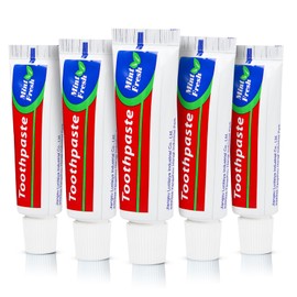 HAIFOTRVA 15 Tubes Bulk Travel Size Toothpaste,Miniature 0.88oz(25g) Small Toothpastes Travel Size Bulk 1.3x3.93 inches Peppermint Mini Disposable Toothpaste for Hotel,Guests,Homeless,Charity