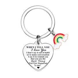 BESPMOSP Valentine Day Gifts for Him Her Couple Gifts I Love You Gifts for Husband Wife Boyfriend Girlfriend Couple Keyring Birthday Gifts Husband Keyring Gifts from Wife
