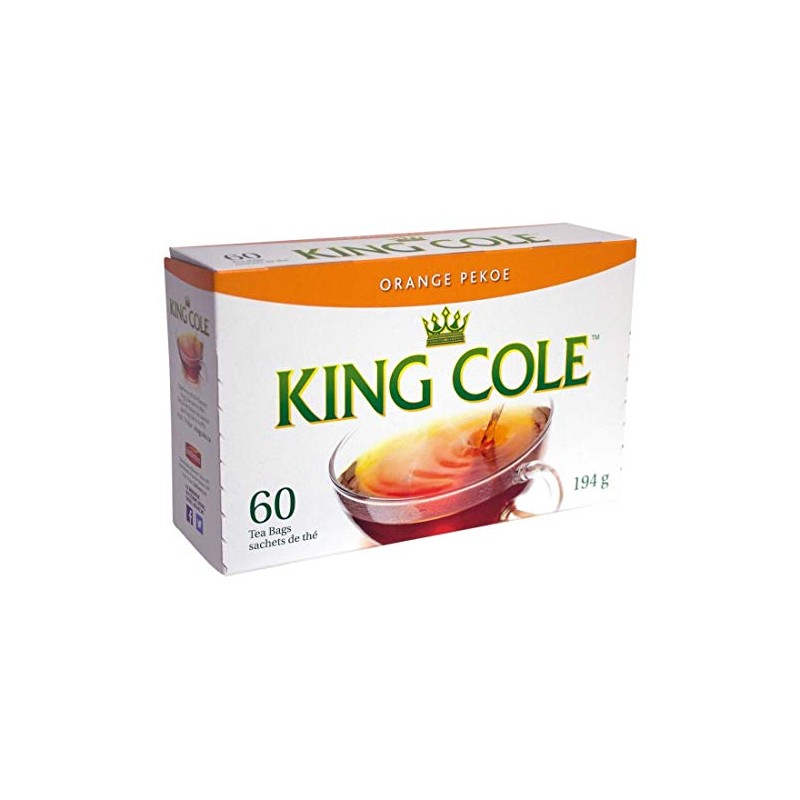 King Cole Tea Orange Pekoe Tea, 60 Count (Imported from