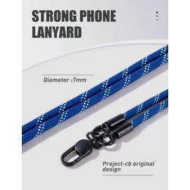 Project-cb Phone Wrist Strap×1,Phone Tether Tab×2,Phone Wristlet,Phone Lanyard Wrist Strap,Key Holder,Keychain,Key Ring×2(Blue)