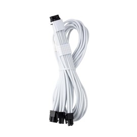 CableMod E-Series Pro ModMesh Sleeved 12VHPWR StealthSense PCI-e Cable for EVGA G/G+ / P/P+ / T (White, 16-pin to Triple 8-pin, 60cm)