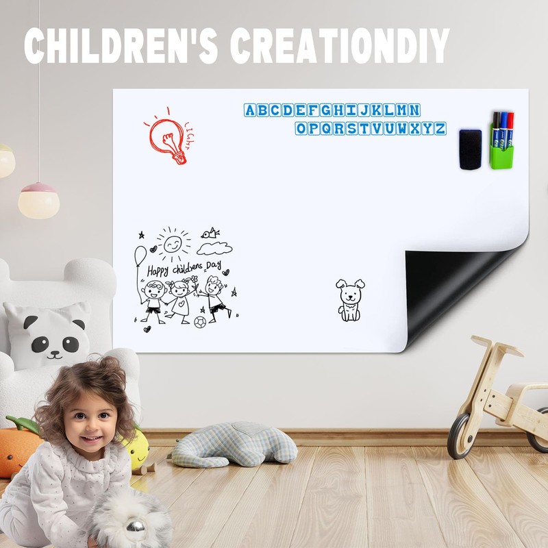 WEINIDASI Magnetic Dry Erase Whiteboard Paper, Whiteboard with Dirt Repellent