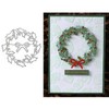 hinana Holly Leaves Wreath Metal Die Cuts, Bow Leaf Round