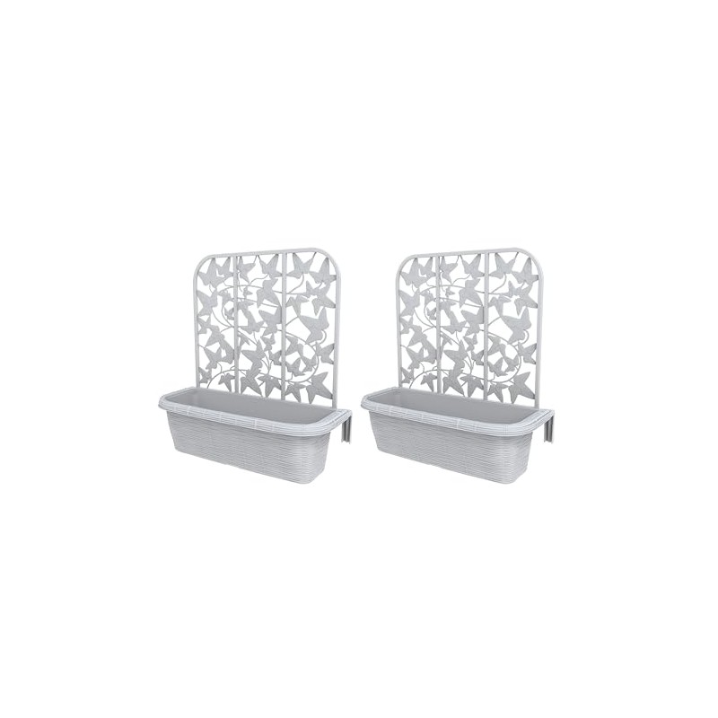 24" Privacy Planters (S/2) - White