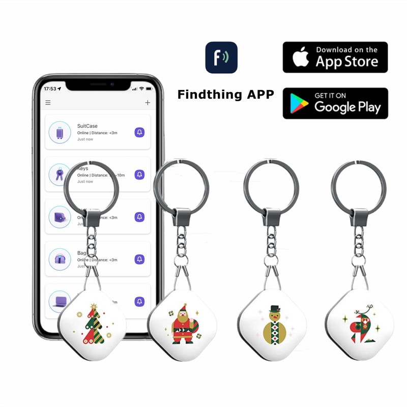Nutale Christmas Key Finder with App Bluetooth, iOS and Android,