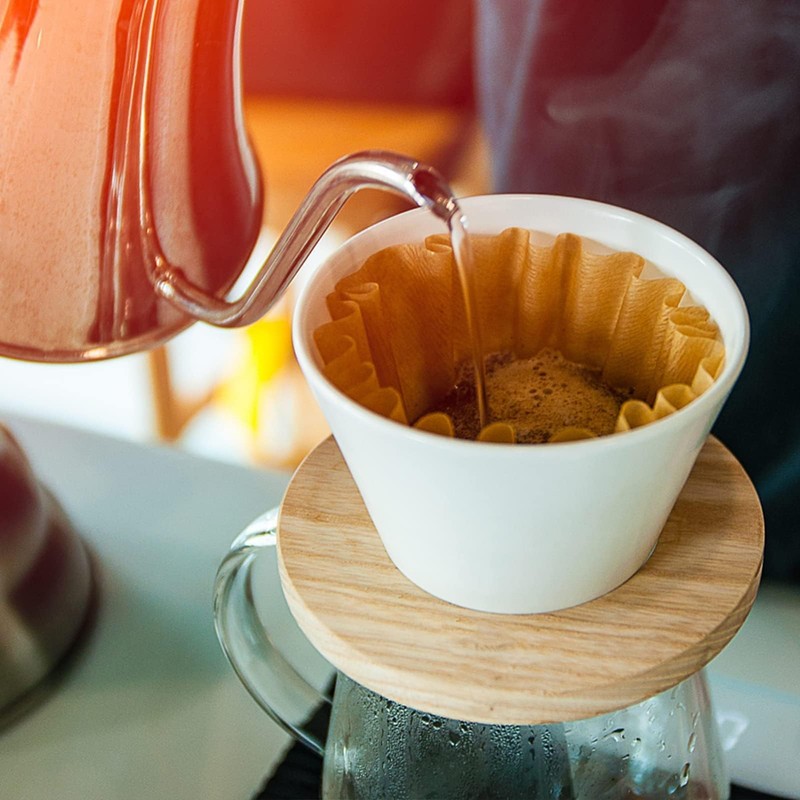 MUCXNIIY 2-5 Cup Coffee Filters, Pack of 100 Unbleached Coffee