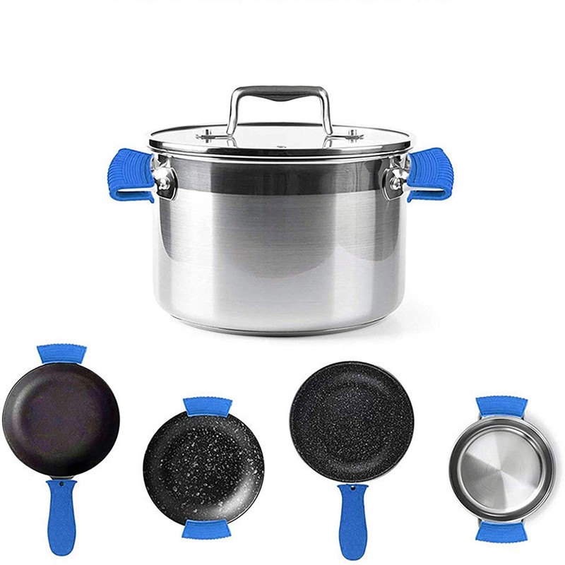 Silicone Hot Pan Handle Holder, 3Pcs Heat Resistant Non Slip