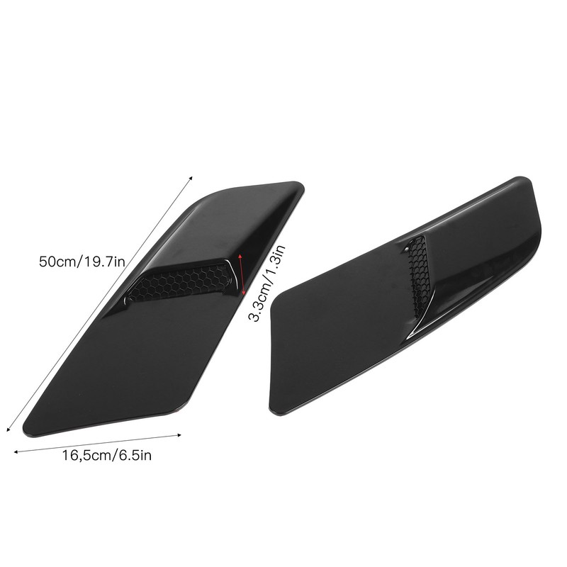 2 Pcs Engine Bonnet Air Vent Cover Front Bonnet Decoration