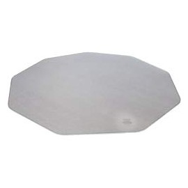 Floortex Clear Gaming Chair Floor Mat Durable 9-Sided Polycarbonate Compact 38 x 39 inch Carpet Protector for Gamers Streaming and VR