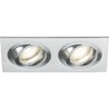 Knightsbridge Downlight, Aluminium, Brushed Chrome, Twin