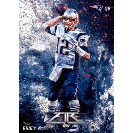 Tom Brady 2014 Topps FIRE Football Series Mint Card #67 Picturing Him in his White New England Patriots Jersey