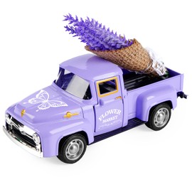 CRAFLOX Lavender Truck Decor-1 Pack Spring and Summer Decor, Vintage Lavender Truck, Gift for her, Purple Decoration