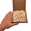 SKIR'CO (Pack of 200) Wooden Dowels 5x25mm Grooved Wood Dowels