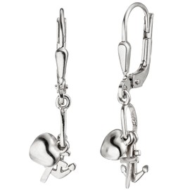 Jobo Children's Earrings Faith Love Hope 925 Sterling Silver Children's Earrings, Silver
