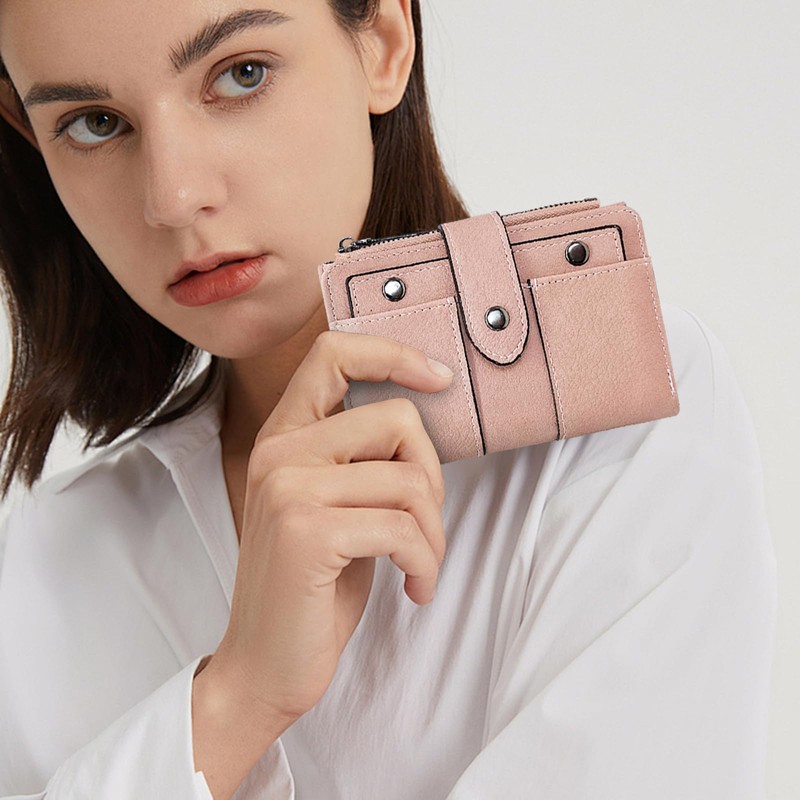 AdiStylinno Ladies Wallet, PU Leather Bifold Women Wallets Multifunctional Purse