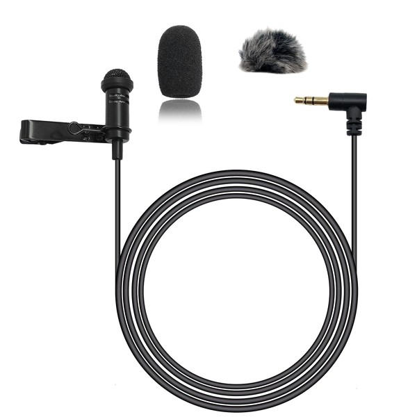 NewTH Lavalier Lapel Microphone Condenser Microphone Condenser Wired Laval Clip