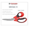 Corona Stainless Steel Floral Scissors, 3 Inch Blade, FS 4000,Red