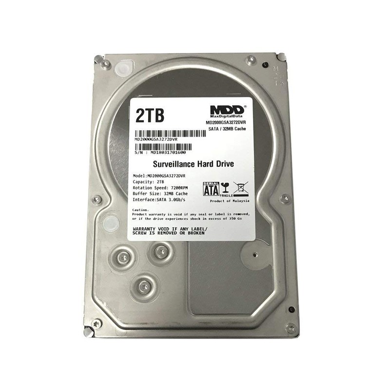 MDD MAXDIGITALDATA MaxDigitalData 2TB 32MB Cache 7200PM SATA 3.0Gb/s 3.5''