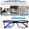 Missfive 2 Pack Unisex Multifocus Progressive Reading Glasses - Blue
