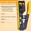 Solsop Pass Through RJ45 Crimp Tool Kit All-in-One Ethernet Crimper