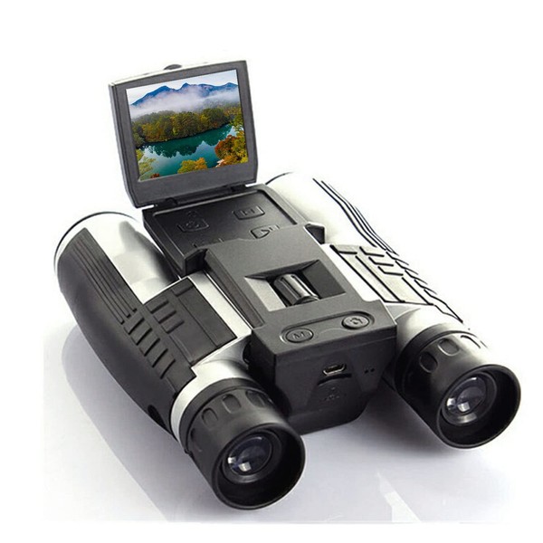 Recording Binoculars, Camera, 12x, High Magnification, Digital Camera Binoculars, Full
