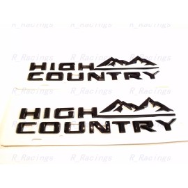 GM AUTO 5PCS Gloss Black Fender High Country Door Rear Suburban Emblems 2021+ Suburban