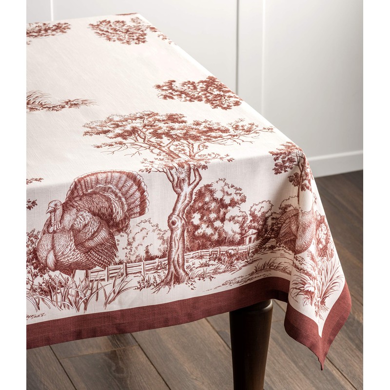 Maison d' Hermine Holy Jouy - Brown 100% Cotton Tablecloth