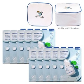 Innisfree Retinol Cica Trace Ampoule Gel Mask (23mL) 10 sheets + Play Green Cosmetic Pouch (Blue) / 이니스프리 레티놀 시카 흔적 앰플 겔 마스크 (23mL) 10매+플레이그린 화장품 파우치 (블루)