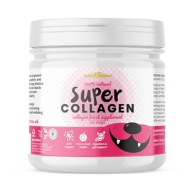 Supernature Super Collagen Boost Supplement for Dogs 250g | Natural Skin & Coat Support, Joint, Hip & Mobility Aid, Digestion & Gut Health, Veterinary Approved, Manufactured in the UK