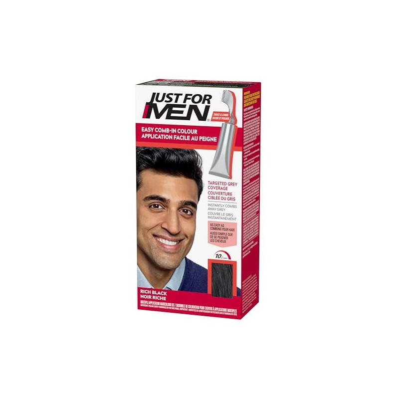 Just For Men Autostop Color, Rich Black, el empaque puede