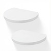 MIHORLIFE 19.3X15cm Wooden Round Floating Shelves, Compact Style Mini Wall
