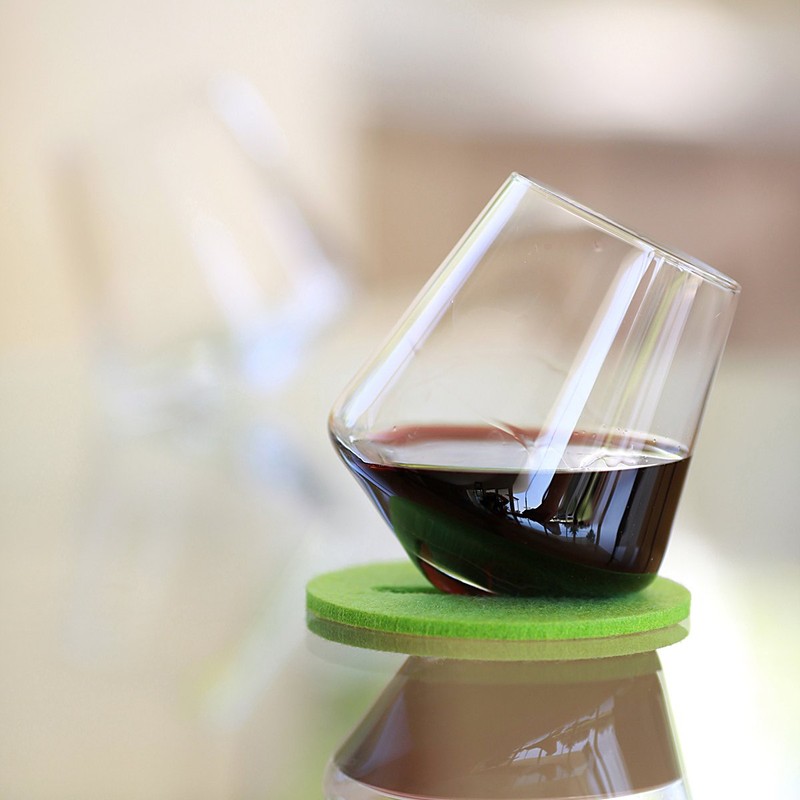 Sempli Cupa-Vino Stemless Wine Glasses Set of 2 - Hand
