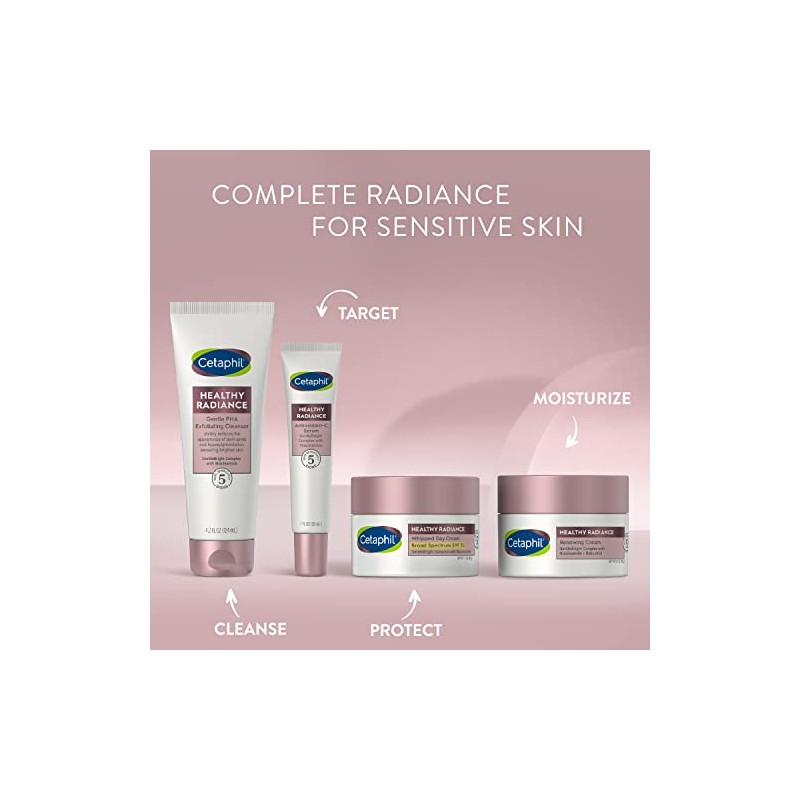 Face Wash by Cetaphil, Healthy Radiance Gentle Exfoliating Cleanser, Visibly