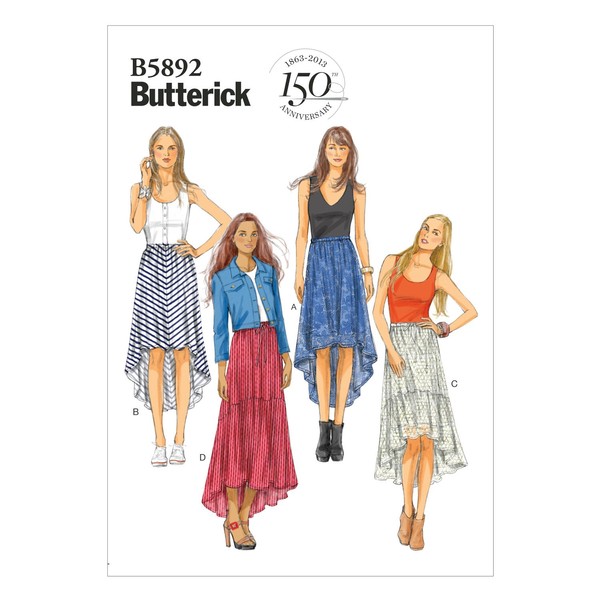 BUTTERICK PATTERNS B5892 Misses' Skirt Sewing Templates, Size Y