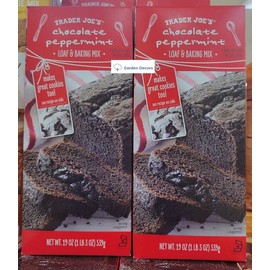 Trader Joe's Chocolate Peppermint Loaf & Baking Mix 19oz 539g (Two Boxes)