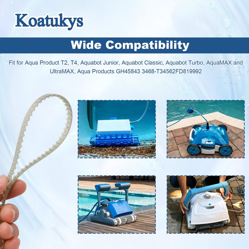 Koatukys A3302PK 3302 Pool Cleaner Drive Belt, Durable Rubber Replacement