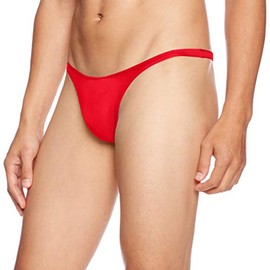 La Pomme LPH 81858 Men's Microfiber Stretch Rio Back Panties, Elastic, red